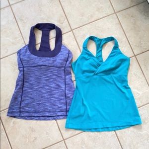 2 Lululemon Yoga Workout Tank Tops Sz 6